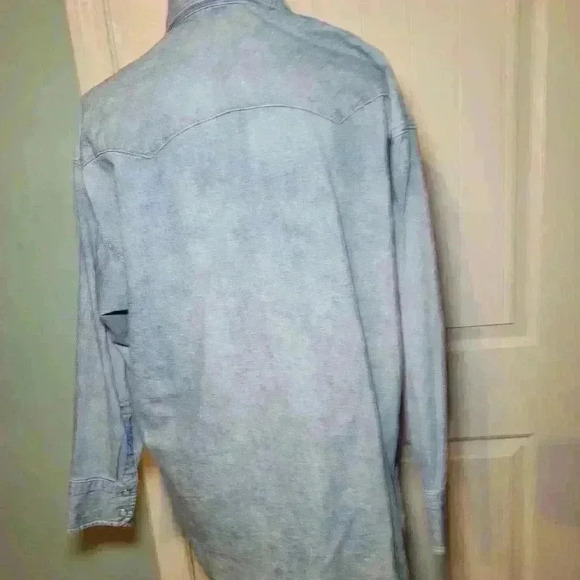 J crew relaxed preal snap button up 100% cotton size 8 - Picture 3 of 7